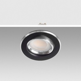Ceiling Light Mounting Frame Pivotable Black Brushed Circle