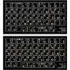Russian-English Self-Adheisive 2 Pack Keyboard Stickers Black Background Label Shortcut