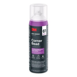 3M Corner Bead 61 Spray Adhesive, 14.1 oz., Low VOC, Quick Bond, Fast Drying, Pink Tint for Adhering Paper or Plastic Corner Bead to Drywall (61-NAT)