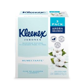 Humectante con Flor de Algodón y Jazmín, Suavidad Natural, Libre de Sulfatos y Parabenos, 3 Barras de 110g