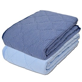 [Set of 2] Nishikawa Bed Pad, Cool, Single, Washable, Cool & Terry Fabric, Reversible, Can Be Used for Long Seasons in Spring, Summer, Autumn, "Cool Cool", 1 Blue x 1, Dark Blue x 1, Bed Pad, Pad