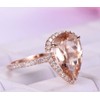 XIGUA MELON Drop-Shaped Pear Cut Champagne Tone Crystal Cubic Zirconia