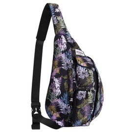 HAWEE Travel Chest Bag Sling Shoulder Bag Backpack Crossbody Shoulder Bag Daypack Casual for Men Women Teenager Work Travel Study Outdoor Climbing Hiking Running, Colourful leaves, Casual