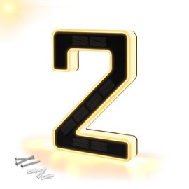 XTAUTO 6.7" Solar Powered House Numbers for Outside, Address Signs Light Up
