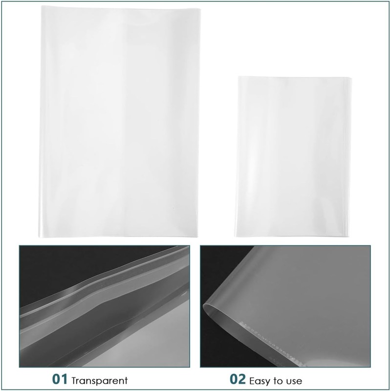 TEHAUX Fundas Transparentes Para Libros 20 Piezas Funda De Plástico