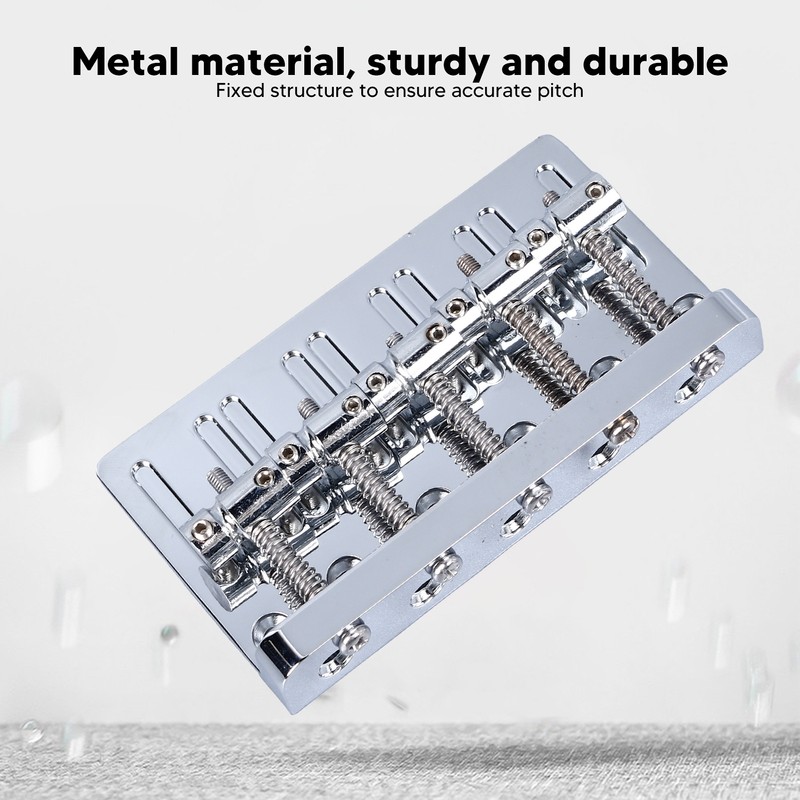 Electric Bass Bridge 5 String Bass Saddle Bridge Thickened Tailpiece