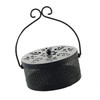 Camping Fishing Fire Prevention Premium Antique Mosquito Coil Combustor Black 3ea