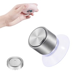 Soap Holder, Wall Mounted Magnetic Stainless Steel Sucker Soap Holder, No Punch Silver Soap Holder Soap Savers Soap Organizer Soap Dishes Sponge Holder for Kitchen Bathroom Toilet (Cylinder)