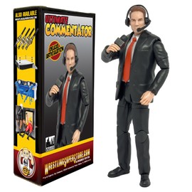 Figures Toy Company Ultimate Commentator Announcer With Deluxe Articulation for WWE Figures