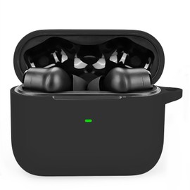 WUWOCJ Soft Silicone Case Compatible with Razer Hammerhead Ture Wireless Pro,Protective Sleeve Shockproof Resistant Case with Carabiner (Black)