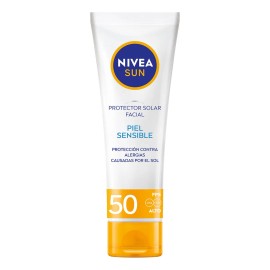 Protector Solar Facial Piel Sensible Nivea Sun Protección Contra Alergias Causadas Por Sol Fps50 50ml