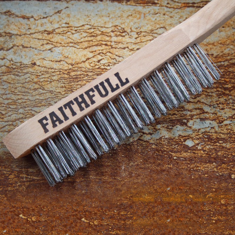 Faithfull Heavy-Duty Stainless Steel Scratch Brush - 3 Row, FSC