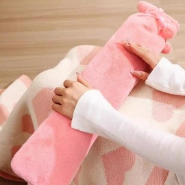 Large capacity long pouch, warm and cold compress pack, water bag 2L pink