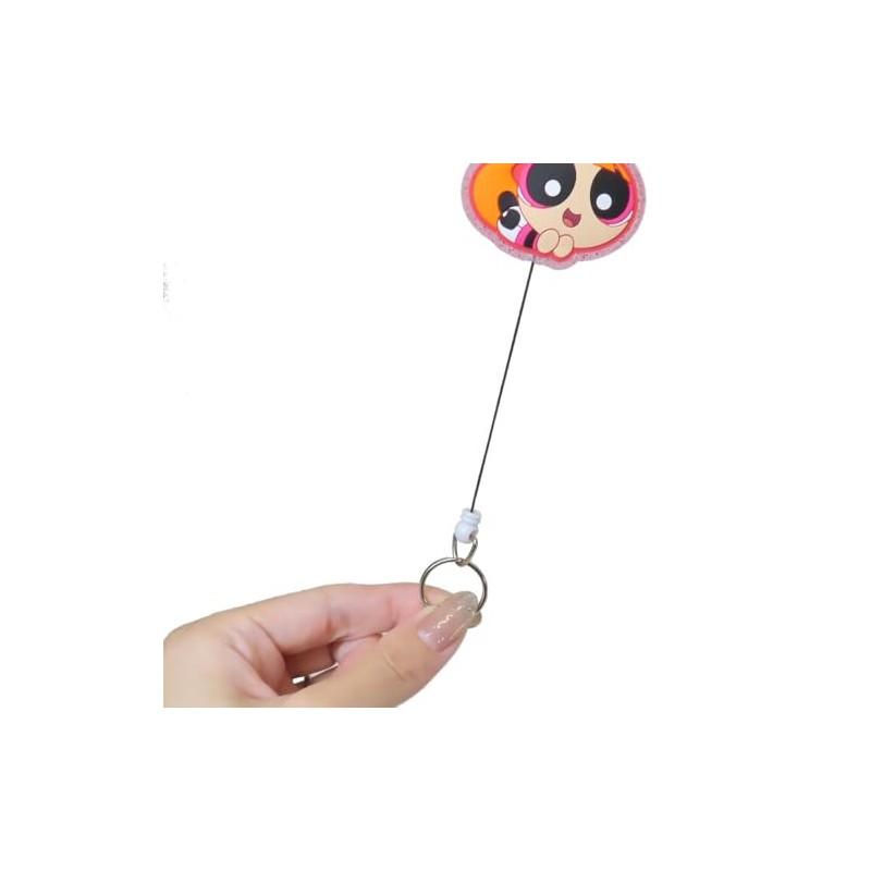 ESK Japan Powerpuff Girls 17178 Rubber Reel Key Chain Bubbles