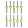 sourcing map 10pcs End Mill Bits 3mm Solid Carbide CNC