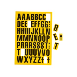 Magnetic Letter and Number Sets, 43mm Tall A-Z and 0-9 Magnetic Letters and Numbers for Labeling (Yellow, Black Text, Letters)