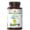 Brieofood Organic Senna 1500mg, 45 Servings, Vegetarian, Gluten Free, 90
