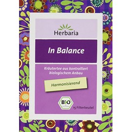Herbaria "In Balance Tea" 15FB Organic Harmonising Herbal Tea from Controlled Organic Cultivation, Pack of 2 (2 x 24 g)