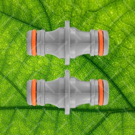2- Pack Double Male Click Connector/Joiner for Garden Hose or(X Hose Type) to Join Two Hoses Together,Universal Size,Leak Free