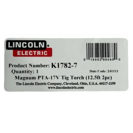 Lincoln Electric K1782-7 PTA-17V Pro-Torch TIG Torch 12.5ft 2pc