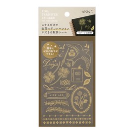 Midori 82615006 Sticker Transfer Foil Motif Record Pattern