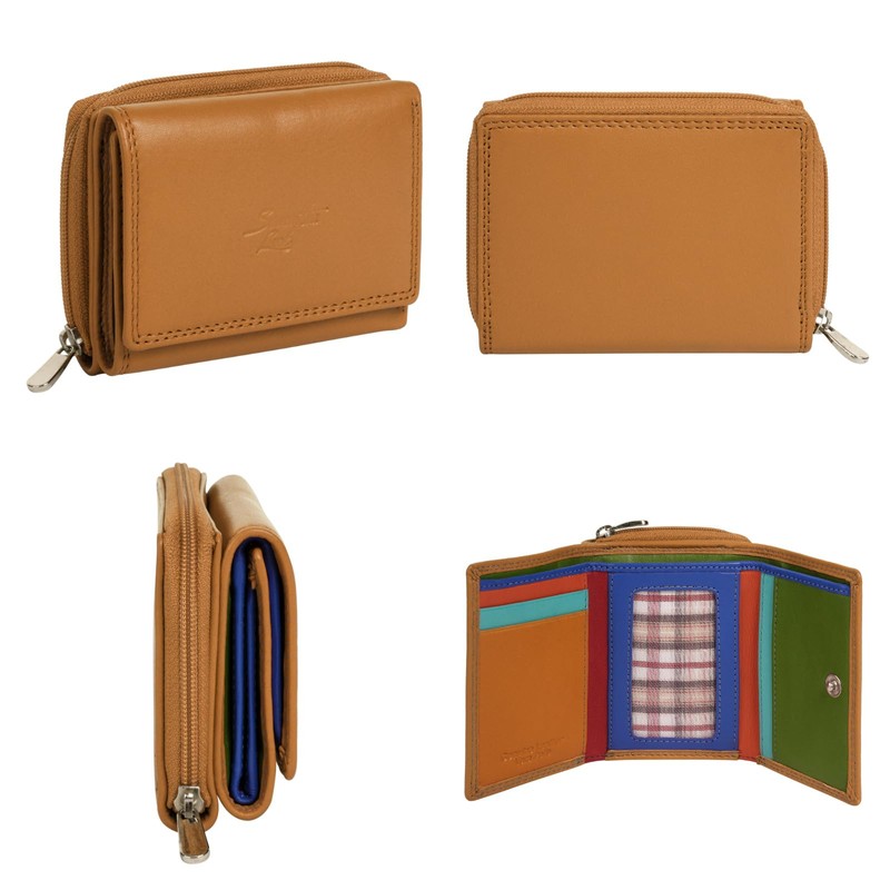 Samantha Look Genuine Leather Women's Purse, Practical Format, Clever Division,