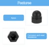 sourcing map M6x1.0 Acorn Cap Nuts, 25Pcs Nylon Dome Cap