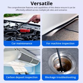 KERUI 1M 1080P HD Industrial Endoscope LCD 4.3'' 8mm Inspection Snake Camera Borescope