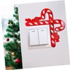 OSALADI 3D Cane Candy Stickers Christmas Window Decals Merry Christmas