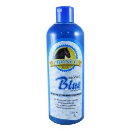 Shampoo Con Acondicionador Para Caballo Bronco Blue 1 Lt