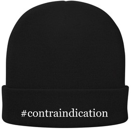 #Contraindication - Hashtag Soft Adult Beanie Cap, Black, One Size