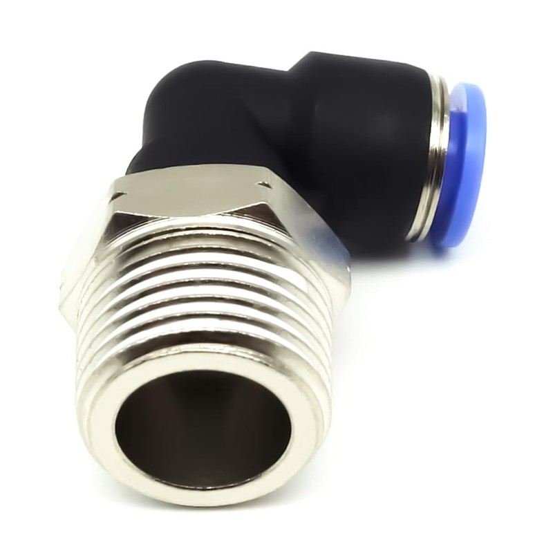 AHFMANG 5PCS Pneumatic Male Elbow 6mm OD × 3/8" NPT