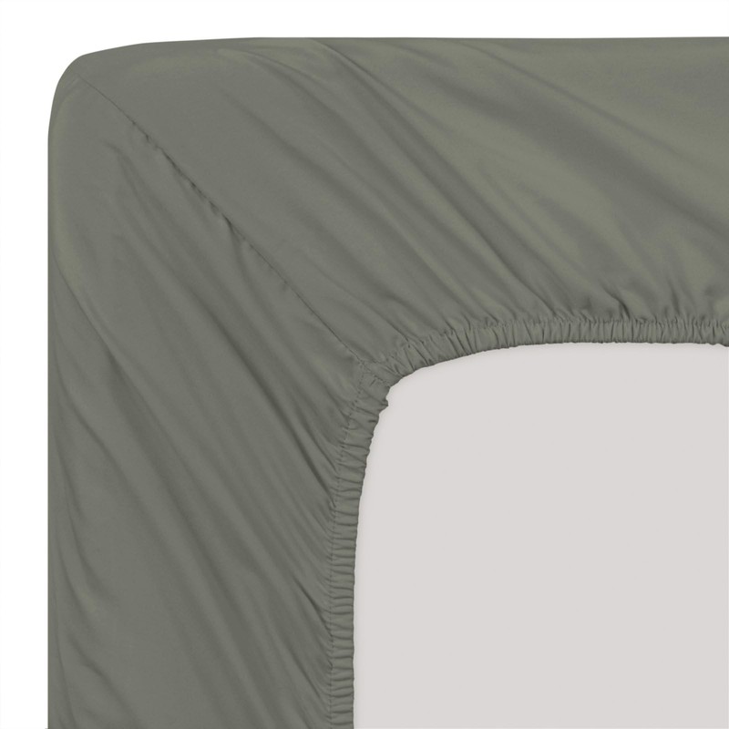 Soroor Bedding & Linen, Microfiber Double Fitted Sheet, Grey Deep