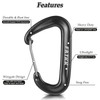 2PCS Carabiner Clips, 12kN (2697 lbs) Heavy Duty Caribeener Clip,