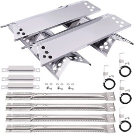 Hipoilk Grill Replacement Parts for Kenmore 415.16107110 122.16134110 415.16106210, Charbroil 463411911 463411512, Nexgrill 720-0783 720-0719BL, Grill Burners, Heat Plate Shield, Igniter