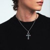 Ankh Necklace 925 Sterling Silver Turquoise Ankh Cross Pendant Necklace