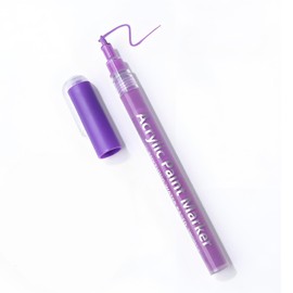 Professional Quick Dry Nail Art Pen for DIY French Tip Design – Ultra Fine Tip Precision Brush for Intricate Dots, Lines & Detailing with Smudge-Proof Long Lasting Formula (purple)