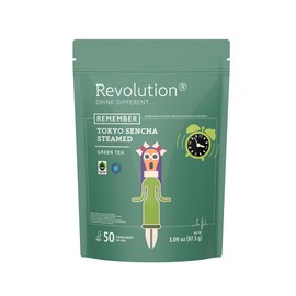 Revolution REVOLUTION TEA? Sencha Green Tea [THE ORIGINAL] C Tokyo Sencha Steamed C Premium Full Leaf Tea C Biodegradable Infuser Tea Bags C Green Tea C 50 Bags