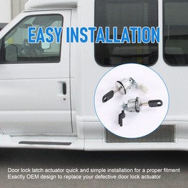 DICMIC Door Lock Cylinder with Key for 1997-2006 Ford E150 E250 E350 F150 F250 F350 Explorer Ranger Replace# XL2Z7821990AC, F87Z7821990BA