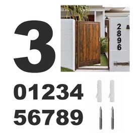 LUNA PARK - 3D Números Residenciales Casa Altura 20cm Arialblack Acrílic Números Para Casa, Departamentos, Oficinas, Bodegas Negro Mate Buena Calidad y Fáciles de Instalar (3)
