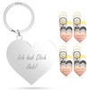 KEYU Keyring with Heart, ‘Love’ Key Fob, ‘I love you’,