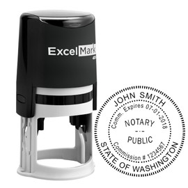 Round Notary Stamp for State of Washington