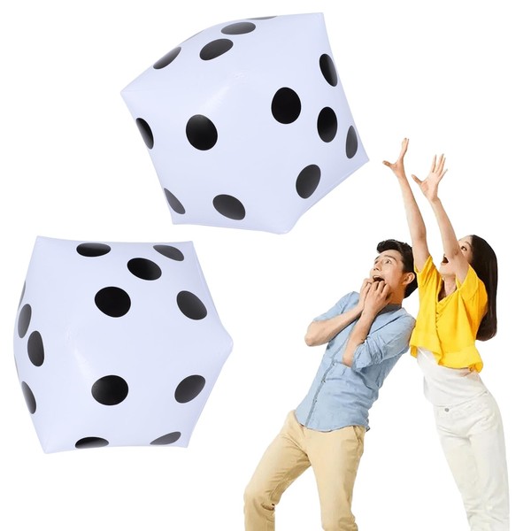 2 Pack Jumbo Inflatable Dice, 12" Outdoor Fun Giant Inflatable