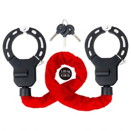 Electric Scooter Lock, Heavy Duty Anti Theft Chain Lock with Key,Securi 3 Keys for E Scooter, Electric Bike, Bicycle, Motorbikes Red