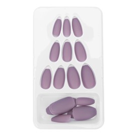 24PCS Fake Nails, Matte Solid Color Man-Made Fake Nails Full Coverage Fake Nail Tips Nail Art Tips Set for Female Girls Nail Salon and DIY Nail Art At Home Simple Solid Color(F125)