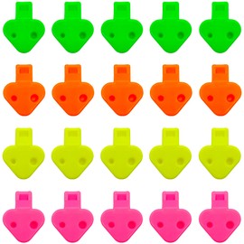 Niuhong 20 Pieces Party Noisemaker Multicoloured Noise Maker Whistles Funny Whistle Plastic Pipe Play Music Toy Children Gifts Birthday Party Carnival Random Colour (B)