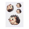 4 x 'Cartoon Hedgehog' Temporary Tattoos - Water Resistant, Skin-Safe,