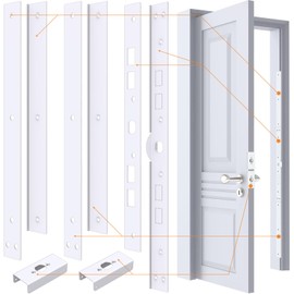 59-1/2 in Jamb Repair and Reinforcement Kit,Door Reinforcement Set for Jamb Frame & Lock Security，Door Jamb Reinforcement Set, Tamper/Corrosion Proof Door Jamb Repair Kit