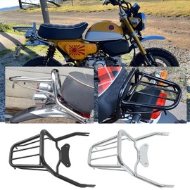 Motorcycle Rear Carrier Support Shelf Luggage Rack Passenger Grab Bar for for HO&N&DA Monkey 125/Z125 Monkey125 Z 125 Accessories 2018-2024 (JB02/JB03) (Matte Black)