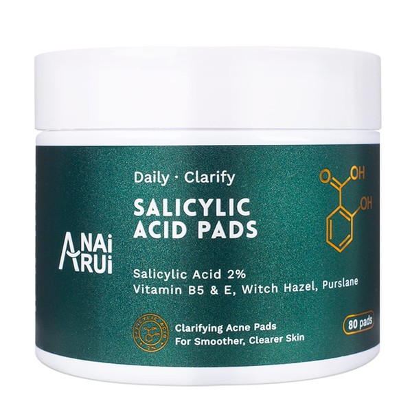 ANAiRUi Salicylic Acid Pads, Exfoliating Face Pads with Witch Hazel,